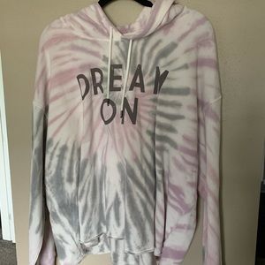 Tie dye “Dream On” crop sweatshirt